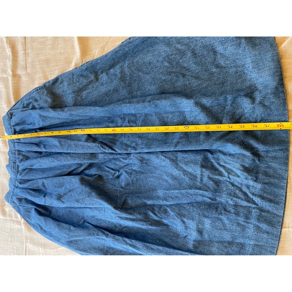 Bushwacker Blue Denim Jean Skirt Elastic Waist Size 10 - Picture 3 of 5